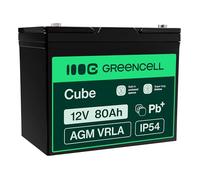Green Cell AGM 12V 80Ah VRLA Batería de Plomo para Barcos y Yates