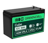 Green Cell AGM 12V 9Ah VRLA Batería de Plomo para Cajas y Balanzas | para Juguetes Infantiles, Cortacéspedes, Alarmas, Protección Contra Incendios, Cámaras de Vigilancia y Telecomunicaciones