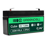Green Cell AGM 6V 1,3Ah VRLA Batería de Plomo para Cajas y Balanzas