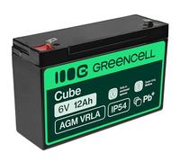 Green Cell AGM 6V 12Ah VRLA Batería de Plomo para Cajas y Balanzas | para Juguetes Infantiles, Cortacéspedes, Alarmas, Protección Contra Incendios, Cámaras de Vigilancia y Telecomunicaciones