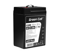 Batería de mantenimiento libre Green Cell Cube AGM VRLA IP54 6V 4.5Ah para sistemas de alarma, cajas registradoras, juguetes