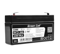 Green Cell Batería AGM VRLA 6V 1.3Ah - Batería sellada sin Mantenimiento para Sistemas de Alarma, UPS y Dispositivos electrónicos - Alta Durabilidad y Rendimiento confiable