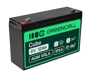 Green Cell Batería AGM VRLA 6V 12Ah - Batería sellada sin Mantenimiento para Sistemas de Alarma, UPS y Dispositivos electrónicos - Alta Durabilidad y Rendimiento confiable