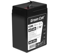 Green Cell Batería AGM VRLA 6V 5Ah - Batería sellada sin Mantenimiento para Sistemas de Alarma, UPS y Dispositivos electrónicos - Alta Durabilidad y Rendimiento confiable