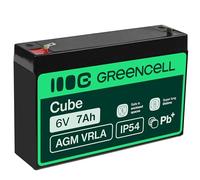 Green Cell Batería AGM VRLA 6V 7Ah - Batería sellada sin Mantenimiento para Sistemas de Alarma, UPS y Dispositivos electrónicos - Alta Durabilidad y Rendimiento confiable