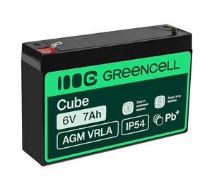 Green Cell Batería AGM VRLA 6V 7Ah - Batería sellada sin Mantenimiento para Sistemas de Alarma, UPS y Dispositivos electrónicos - Alta Durabilidad y Rendimiento confiable