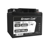 Green Cell Batería de Plomo AGM 12 V 40 Ah con batería IP54 VRLA de Plomo, sin Mantenimiento, para Silla de Ruedas fotovoltaica (12 V, 40 Ah)