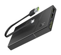 Green Cell Bateria Externa GC PowerPlay10S 10000mAh | 4-Puerto Power Bank con 2X USB-C 18W Power Delivery y 2X USB Quick Charge 3.0 Carga Rápida para iPhone, iPad, Samsung, Switch, Smartphone, Tablet