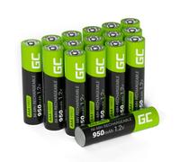 GREEN CELL Baterías Recargables 950mAh 1.2V [Juego de 16 Piezas] Pilas Recargables AAA Ni-MH Baja Autodescarga Precarga Alta Capacidad HR3, Recargable Precargadas