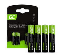 GREEN CELL Baterías Recargables 950mAh 1.2V [Juego de 4 Piezas] Pilas Recargables AAA Ni-MH Baja Autodescarga Precarga Alta Capacidad HR3, Recargable Precargadas