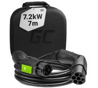 Green Cell® Cable de Carga Tipo 1 para Coches eléctricos EV PHEV | 7,2 kW | 32 A | Tipo 1 a Tipo 2 | 7 Metros | 1 Fase | Compatible con Toyota Prius, Fiat 500, Nissan Leaf