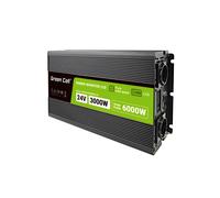 GreenCell Convertidor de voltaje LCD 3000W/6000W 24V a 230V Onda sinusoidal pura Coche/Caravana