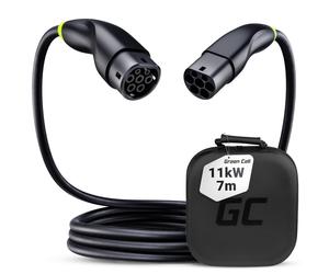 Green Cell EVKABGC04 Snap Cable Tipo 2 para carga de EV 11kW 7m para Tesla Model 3 S X Y, Kia EV6, VW ID.4, ID.5, BMW i4, iX, Ford Mach-E