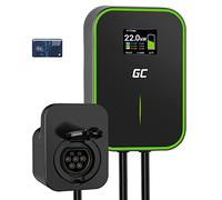 Green Cell GC PowerBox Wallbox 22kW RFID Cargador para EV PHEV | Cargando con 22kW/11kW/7.2kW | Toma de Tipo 2 | Pantalla LCD | Compatible con Model 3/S/X/Y, ID.3, ID.4, 500e, EV6, E-Tron, ZOE, Mach-E