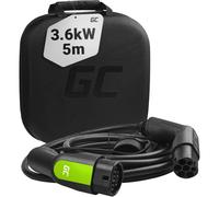 Green Cell GC Type 2 Cable de carga para coche eléctrico EV PHEV | 3.6kW | 16A | Tipo 2 a tipo 2 | 5 Metros | 1-Fase | Compatible con Golf GTE, Ioniq PHEV, Countryman S E, 225xe, 330e, 530e