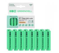Green Cell GR12 Pilas recargables 16x AAA R3 Ni-MH 950mAh