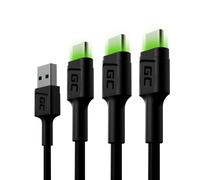 Green Cell KABGCSET03 cable USB 2 m USB A USB C Negro