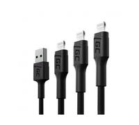 Green Cell KABGCSET04 cable de conector Lightning 2 m Negro