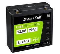 Green Cell LFPGC12V20AH CUBE Batería LiFePO4 20Ah 12.8V 256Wh Litio-Hierro-Fosfato para Tractor cortacésped, Cortacésped, Vehículos eléctricos