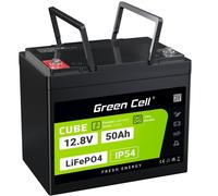 Green Cell LFPGC12V50AH CUBE Batería LiFePO4 50Ah 12.8V 640Wh Litio-Hierro-Fosfato para Autocaravana, Carrito de golf, Aerogenerador