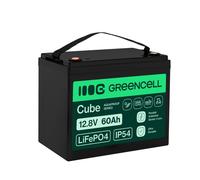 Green Cell LFPGC12V60AH CUBE Batería LiFePO4 60Ah 12.8V 768Wh Litio-Hierro-Fosfato para Motores eléctricos, Autocaravana, Elevadores