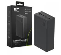 Green Cell PBGC30B PowerPlay 30 negro powerbank 30 000mAh 22.5W 4 puertos