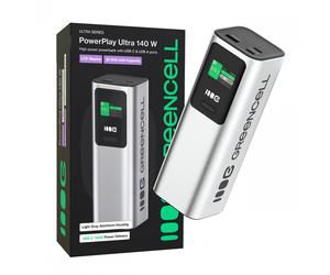 Green Cell PowerPlay Ultra Powerbank 25200mAh 140W PD USB C con Carga Rápida para Laptop, MacBook, iPhone 16 15 14 Pro Max