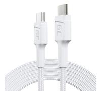 Green Cell PowerStream Cable USB-C a USB-C 2m PD 60W QC 3.0 Nylon | Compatible con Samsung Galaxy S25, S24 y iPhone 17, 16 Pro Max, Power Delivery 60W, Quick Charge 3.0 y Nylon Resistente