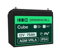 Green Cell Recambio de Batería Gel AGM 12V 75Ah Rechargeable Pila Sellada de Plomo ácido batería sin Mantenimiento Batería de Reemplazo para Sistemas de Alarma Antirrobo Video vigilancia