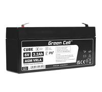 Green Cell Recambio de Batería Gel AGM 6V 3.2Ah Rechargeable Pila Sellada de Plomo ácido batería sin Mantenimiento Batería de Reemplazo para Vehículos para niños Coche Infantil Juguetes electricos