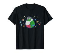 Green Cheeked Conure Gordito como un Planeta Sistema Solar Birb Camiseta