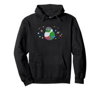Green Cheeked Conure Gordito como un Planeta Sistema Solar Birb Sudadera con Capucha