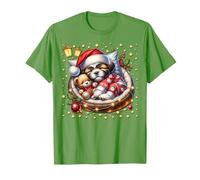 Green Christmas Shih Tzu Accessories For Women Cute Dog Mom Camiseta