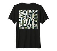 Green Cream Retro Penguin Adventure In The Geometry Pattern Camiseta Premium