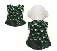 Green Creeper XS - Ropa para mascotas para perros pequeños, bonito traje de verano para cachorros, ropa suave y transpirable para mascotas para gatos