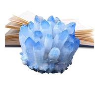 Green Crystal Cluster, Natural Healing Stones, Decorative Mineral Specimen, Meditation Energy Balancing, Ideal for Chakrra Balancing, Reiki, Home, Yoga, Offices, 240-300g Multicolor