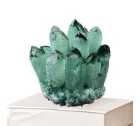 Green Crystal Cluster, Natural Healing Stones, Decorative Mineral Specimen, Meditation Energy Balancing, Ideal for Chakrra Balancing, Reiki, Home, Yoga, Offices, 240-300g Multicolor
