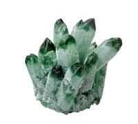 Green Crystal Cluster Raw Quartz Crystals Geode Ornaments Figurine for Home Decor,300-400g