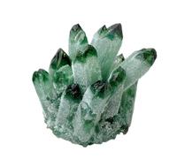 Green Crystal Cluster Raw Quartz Crystals Geode Ornaments Figurine for Home Decor,400-500g