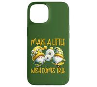 Green Dandelion Make A Little Wish Gnome Graphic For Summer Carcasa para iPhone 15