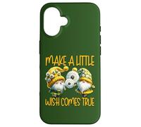 Green Dandelion Make A Little Wish Gnome Graphic For Summer Carcasa para iPhone 16