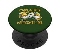 Green Dandelion Make A Little Wish Gnome Graphic For Summer PopSockets PopGrip Adhesivo