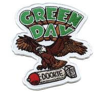 Green Day - Águila - Parche termoadhesivo Dookie, tejido, Blanco/Verde/Marrón, Talla única
