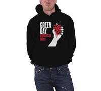 Green Day 'American Idiot' (Black) Pull Over Hoodie (large)
