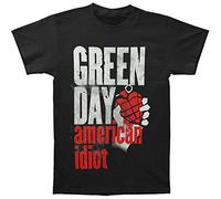 Bravado! Designs Camiseta para hombre Green Day American Idiota Pantalla de Humo Manga corta Negro