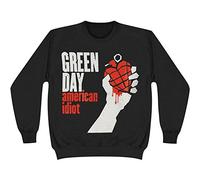Green Day - Felpa # S Black Unisex # American Idiot