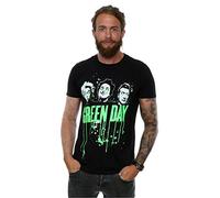 Green Day hombre Band Drip Camiseta Small Negro