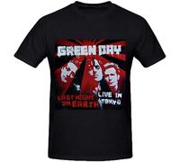 Green Day Last Night On Earth Live In Tokyo Unisex 100% Cotton Short-Sleeve T-Shirts Black S