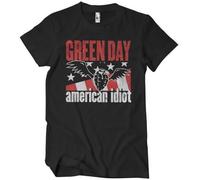 Green Day Licenciado Oficialmente American Idiot Camiseta para Hombre (Negro), Large