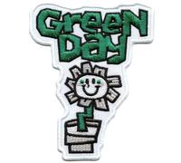Green Day - Macetero - Parche termoadhesivo, tejido, Verde/Blanco/Negro, Talla única